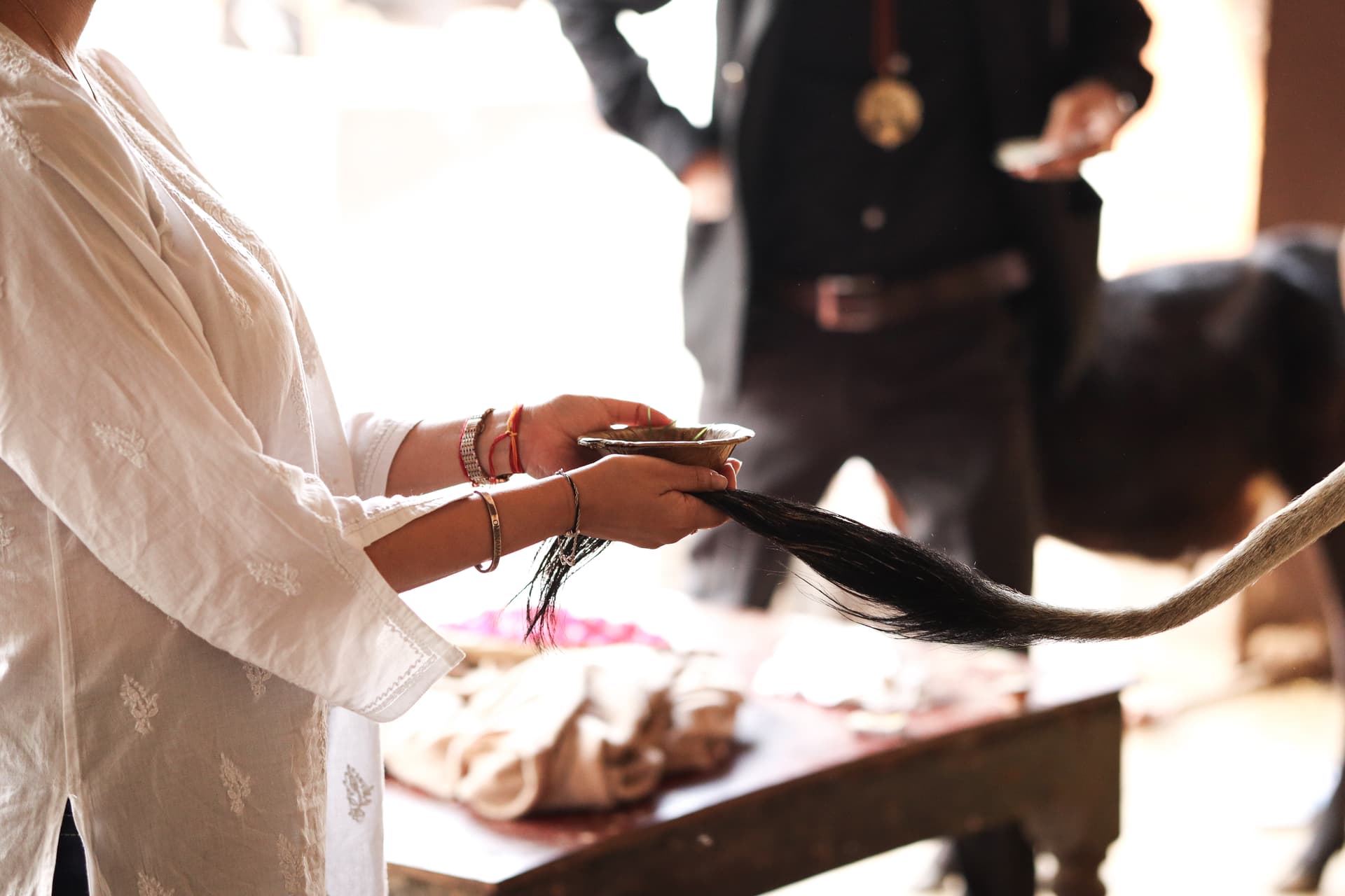 Cow Puja ritual items